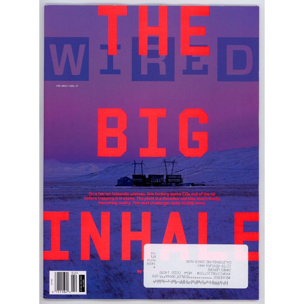 Wired Magazine February 2022 "The Big Inhale" Technology & Innovation Issue